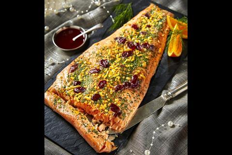 Truly Irresistible Whole Side of Salmon with Orange and Cranberries